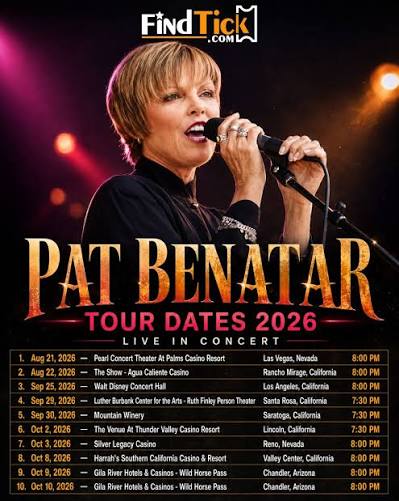 Pat Benatar tour poster — 2026
